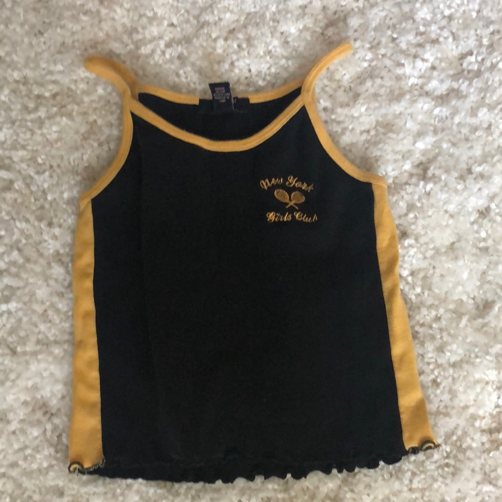 Black and yellow crop top